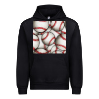 Black baseball seamless pattern Urban Hoodie - BundleAndBundleShop