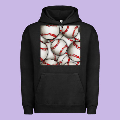 Baseball Seamless Pattern Urban Hoodie Designed By Bundleandbundleshop