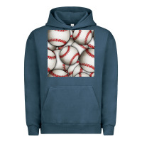 Pigment Midnight Navy baseball seamless pattern Urban Hoodie - BundleAndBundleShop