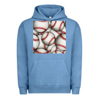 Pigment Pebble Blue baseball seamless pattern Urban Hoodie - BundleAndBundleShop