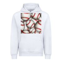 White baseball seamless pattern Urban Hoodie - BundleAndBundleShop