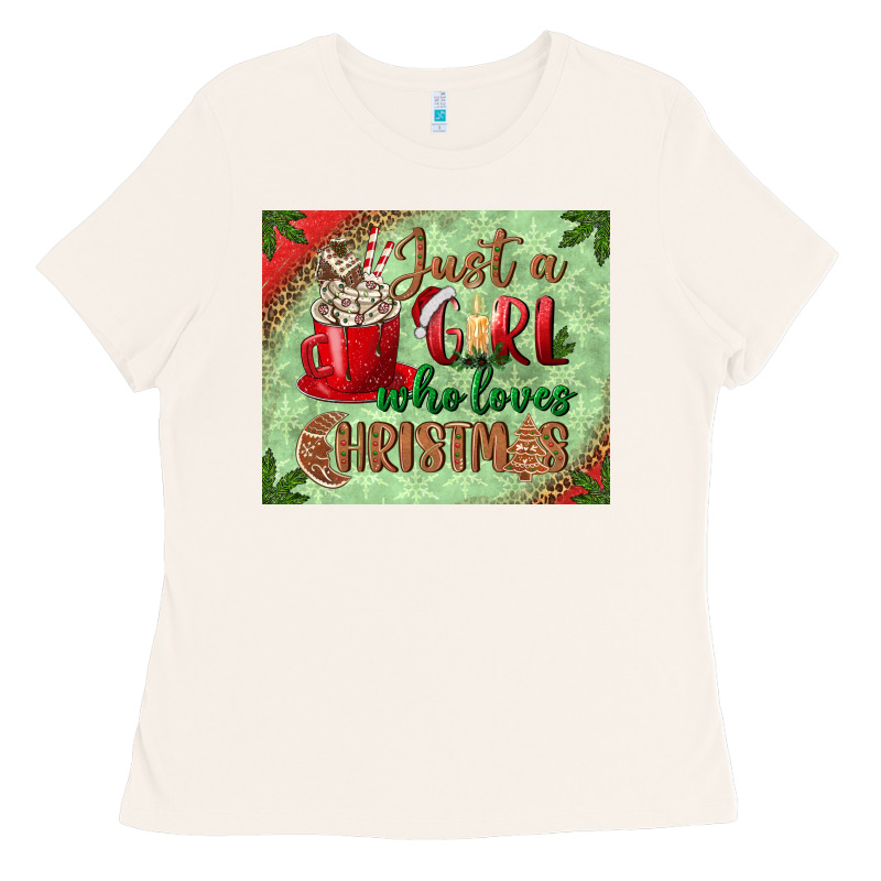Just A Girl Who Loves Christmas Mousepad Ladies Tee by BundleAndBundleShop | Teevron