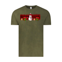 Vintage Olive Christmas snowman Vintage Tee - JahusDesignShop