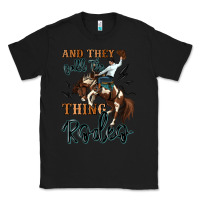 Black and they call the thing rodeo cowboy Classic Tee - MaliasSmallBusiness
