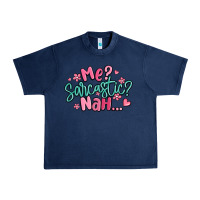 Navy me sarcastic nah... Urban Heavy Tee - MaliasSmallBusiness