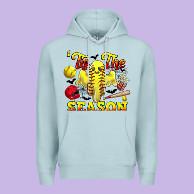 Tis The Season Softball Halloween Premium Hoodie Designed By Cowgirlartshop