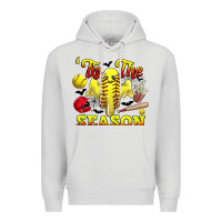 Dove Grey tis the season softball halloween Premium Hoodie - CowGirlArtShop