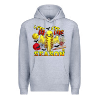 Heather Grey tis the season softball halloween Premium Hoodie - CowGirlArtShop
