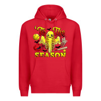 Red tis the season softball halloween Premium Hoodie - CowGirlArtShop
