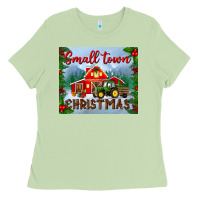 Matcha small town christmas mousepad Ladies Tee - BundleAndBundleShop