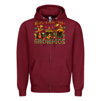 Burgundy fiesta with my gnomigos Zipper Hoodie - texasbilliewilder