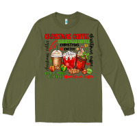 Army Green Christmas coffee Long Sleeve Tee - MaliasSmallBusiness