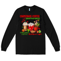 Black Christmas coffee Long Sleeve Tee - MaliasSmallBusiness