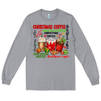Heather Grey Christmas coffee Long Sleeve Tee - MaliasSmallBusiness