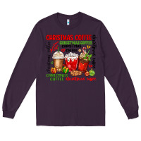 Plum Christmas coffee Long Sleeve Tee - MaliasSmallBusiness