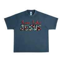 Midnight Navy love like jesus Urban Heavy Tee - AdoDesignShop