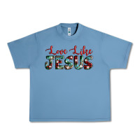 Pebble Blue love like jesus Urban Heavy Tee - AdoDesignShop