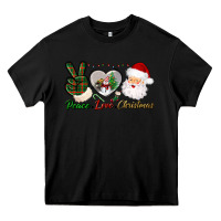 Black peace love christmas Heavy Core Tee - BundleAndBundleShop