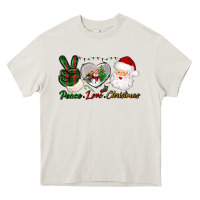 Cream peace love christmas Heavy Core Tee - BundleAndBundleShop