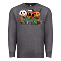 Charcoal Heather merry christmas Premium Sweatshirt - CowGirlArtShop