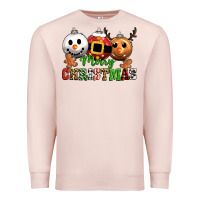 Pale Pink merry christmas Premium Sweatshirt - CowGirlArtShop