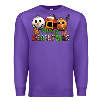 Purple merry christmas Premium Sweatshirt - CowGirlArtShop