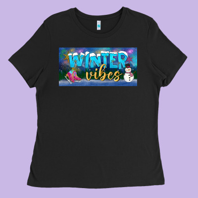 Winter Vibes License Plate Ladies Tee Designed By Bundleandbundleshop