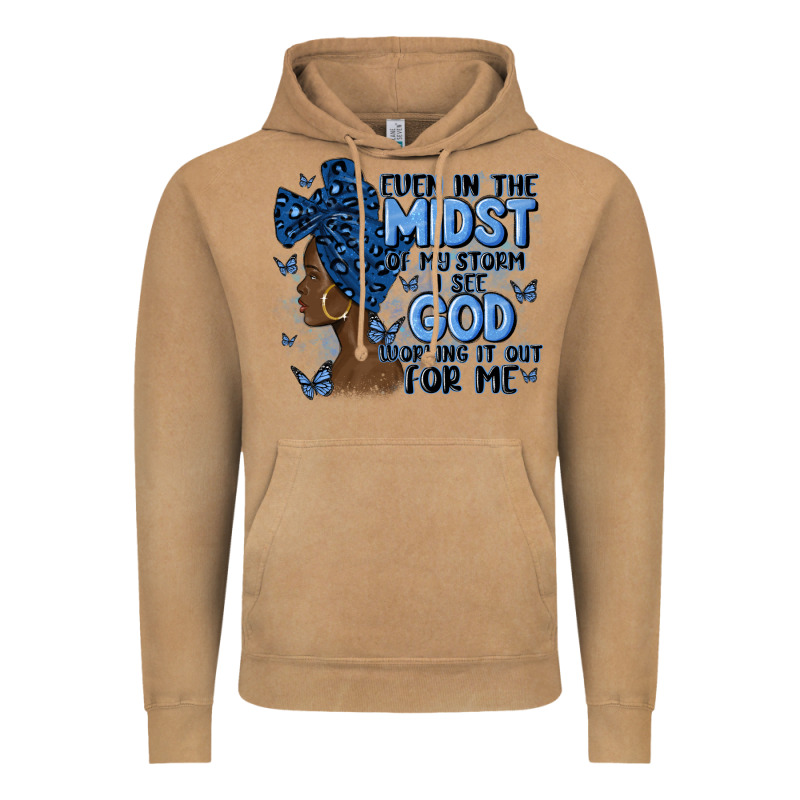 Even In The Midst Of May Storm Afro Woman Vintage Hoodie by MaliasSmallBusiness | Teevron