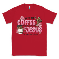 Red give me coffee jesus Classic Tee - MaliasSmallBusiness
