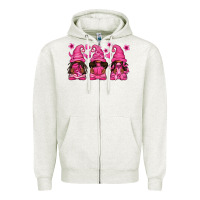 Breast Cancer Afro Gnomies Zipper Hoodie | Teevron
