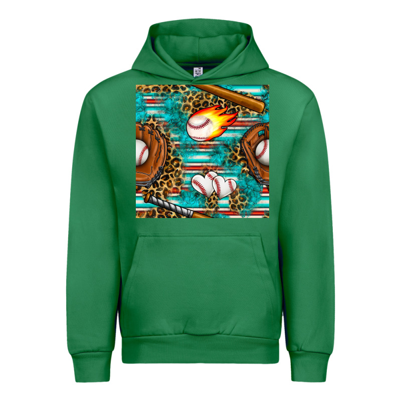 Baseball Glove And Bat With Serape Seamless Pattern Urban Hoodie by BundleAndBundleShop | Teevron