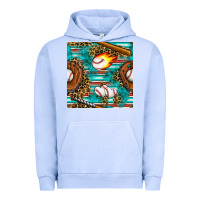 Pigment Grape Ice baseball glove and bat with serape seamless pattern Urban Hoodie - BundleAndBundleShop