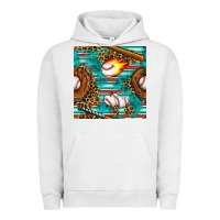 Pigment Lunar Rock baseball glove and bat with serape seamless pattern Urban Hoodie - BundleAndBundleShop