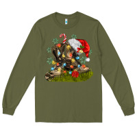Army Green Christmas soldier veteran boots Long Sleeve Tee - MaliasSmallBusiness