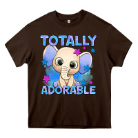 Chocolate Brown totally adorable elephant boy Heavy Core Tee - AdoDesignShop