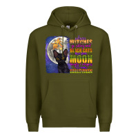 Army Green when witches go riding Premium Hoodie - CowGirlArtShop