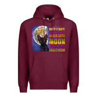 Burgundy when witches go riding Premium Hoodie - CowGirlArtShop