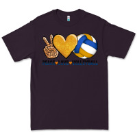 Plum peace love volleyball Premium Tee - AdoDesignShop