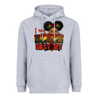 Heather Grey i am black history black girl peekaboo juneteenth Heavyweight Hoodie - CowGirlArtShop