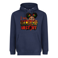 Navy i am black history black girl peekaboo juneteenth Heavyweight Hoodie - CowGirlArtShop