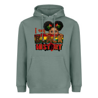 I Am Black History Black Girl Peekaboo Juneteenth Heavyweight Hoodie | Teevron