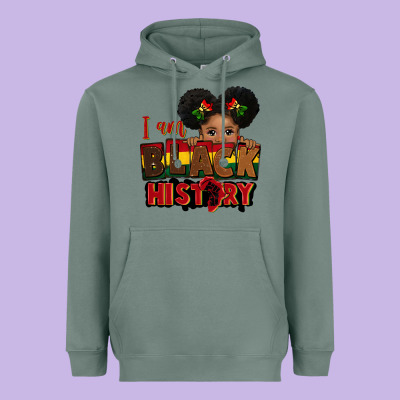 I Am Black History Black Girl Peekaboo Juneteenth Heavyweight Hoodie Designed By Cowgirlartshop