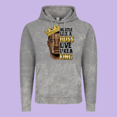 Hustle Like A Boss Live Like A King Malia Vintage Hoodie Designed By Maliassmallbusiness