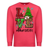 Cardinal love nurse life christmas Premium Sweatshirt - CowGirlArtShop