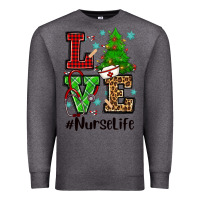 Charcoal Heather love nurse life christmas Premium Sweatshirt - CowGirlArtShop