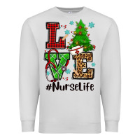 Dove Grey love nurse life christmas Premium Sweatshirt - CowGirlArtShop