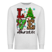 Oatmeal Heather love nurse life christmas Premium Sweatshirt - CowGirlArtShop