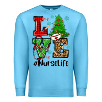 Ocean Blue love nurse life christmas Premium Sweatshirt - CowGirlArtShop