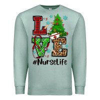 Seafoam love nurse life christmas Premium Sweatshirt - CowGirlArtShop