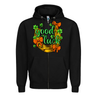 Black st.patricks good luck Zipper Hoodie - NancyCooperArtShop